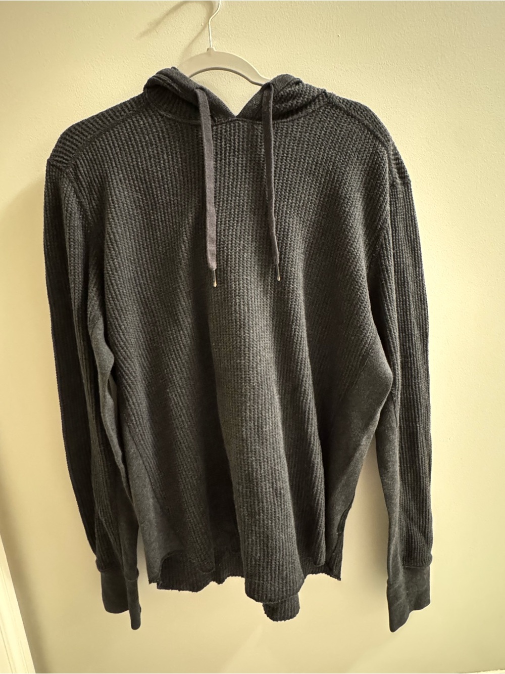 rag & bone Men's Charcoal Crewneck Hoodie Sweater